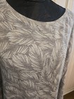 White House Black Market Tunic Dress Top  Long Sleeve  White grey  Size Small
