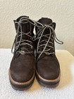 Timberland Women s Brown Suede Leather Laceup Combat Boots Size 6 5