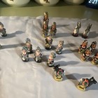 Hand-painted Ceramic Chess Set Multicolor Collectible Themed Pieces