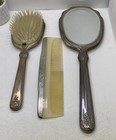 Antique Sterling Silver Vanity Complete Set  Mirror Brush   Comb
