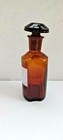Brown Glass  Apothecary Pharmacy Bottle 100 Ml  Clear Label  Rare  Germany