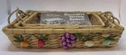 New Vintage 1980s Set 3 Burlap Lined Woven Grass Straw Casserole Serving Baskets