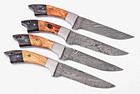 Custom Hand Made Forged Damascus Steel Steak Chef Knife Kitchen Knives Set 1399