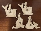 Arnels Pastel Mermaids   Fish Wall Plaques Vintage Rare Set Of 4     