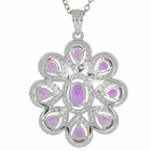 Sterling Silver Semi Mount Pendant Setting Ov 6x4mm Pe 4x3 White Topaz N0250