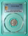 1884 Proof Three Cent Nickel  - Pcgs Pr 58 - 3cn