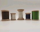 Lot Of 4 Belding Corticelli   1 Necchi Vintage Thread Wooden Spool Cotton 