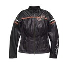 Women   s Harley Davidson Miss Enthusiast Triple Vent Hd Motorcycle Leather Jacket