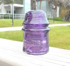 Great Darker Purple Cd 121 R Good Jr Denver Toll Style Glass Insulator