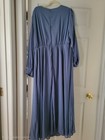Pinup Fashion Blue Chiffon Long Sleeve Mother Of The Bride Dress Size 24 Plus