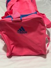 Adidas Pink Duffel Gym Bag Small Travel Tote Shoulder Strap Duffle Logo