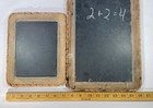 Pair Of Antique Slate Wood Frame Double Sided School Student Chalkboards 1800s