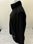 Green Tea Full Zip Up Mock Neck Black Fleece Jacket Women s Sz Xl Elbow Pads U