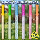 Sunny Days Entertainment Maxx Bubbles 4oz Bubble Wands     6 Pack 6 Count  Blue