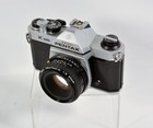 Asahi Pentax K1000 35mm Slr Camera W smc Pentax 50mm F 2 Lens  Flash  Filters