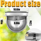 2 Pcs Automatic Water Stainless Steel Trough Horse Cow Dog Drink Sheep Auto Bowl