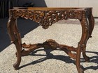 Victorian 1830  Antique Hallway Table  Hand Carved  Solid Wood