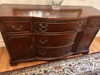 Solid Cherry Wood  Dining Room Table Set With 6 Chairs  Sideboard   Hutch