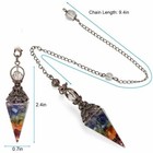 Quartz Natural Crystal Pendulum Healing Chips Stone Reiki Chakra Chain Pendant