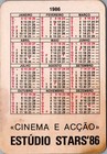 1986 Sylvester Stallone Calendar 10 X 7 Cm  4  X 2 75   Portugal Vintage Rocky 1