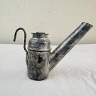 Larger Antique Dunlop Mining Teapot Style Wick Oil Lamp From Bisbee Arizona
