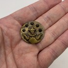 Antique French Clown Storybook Button Juggling Jester Shank Brass Cut Steel