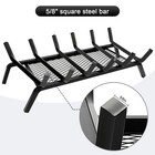 27 Inch Heavy Duty Fireplace Grate With Ember Mesh  Solid Steel Wood Rack 27in 