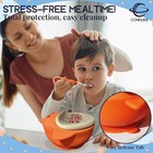 Pink Toddler Shark Suction Bowl Set 316 Stainless Steel Fork Spoon Bpa Free Kids