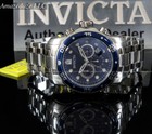 New Invicta Men Pro Diver Scuba Vd53 Chronograph Stainless Steel Blue Dial Watch