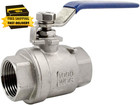 316 Stainless Steel 1 8  3  Full Port Ball Valve Blue Vinyl Handle  Npt Female 