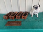 4 Antique Wooden Veneer  Standard  Treadle Sewing Machine Drawers   Wood Emblem