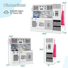 Wooden Kitchen Playset W lights Sounds Interactive Features Storage Accessories