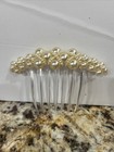 Beautiful Large Vintage Faux  Pearl Lucite Hair Comb 80 s  Great For Weddings 