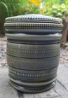 Vintage Irish Wade Porcelain Canister Jar Humidor Locking Lid Shamrocks