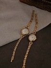 Gold French Vintage Style Unique Dainty Women   s Wrist Watch Trendy Cute Gift