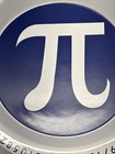 The Pi Dish Universal Screen Arts 2005 Math Geek Pie Plate Blue White Ceramic
