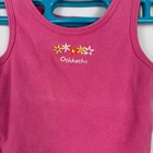 Vintage Oshkosh Bgosh Pink Ribbed Floral Embroidered Tank Top Made In Usa 2t