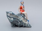Vintage Art Deco C1920s 30s Bathing Beauty Lady Figures X3 On Shells