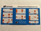 1974 75 Philadelphia Flyers Pocket Schedule Bernie Parent Stanley Cup Bob Clarke