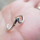 Attractive Wave Solid Metal Women s Adjustable Toe Ring 14k White Gold Plated