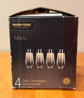 Maison Forine    marta    Stemless Flute Glasses 6  Wedding Celebration Set Of 4 Nib