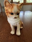 Vintage Lefton Porcelain Orange   White Tabby Cat Kitten Figurine  H1426 Nr 