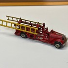 Antique Arcade Cast Iron Aerial Ladder Fire Truck Balloon Tires 10  Two Ladders