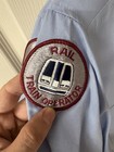 Vintage Wmata Metro Rail Train Operator Uniform Shirt Conqueror Usa Patch Sz M