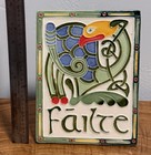 Failte Irish Celtic Welcome Sacred Messenger Plaque Clara Crafts Ceramic Sign