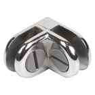 Set Of 5 Pieces Chrome 2-way Glass Display Connector 3 16 Inch Tempered Glass 