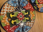Hand Painted Mexican Talavera Ceramic Plates Six 10in Lead Free