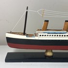 The Hms Titanic - Vintage Hand Painted Wooden Ship Model 18      1 575 Scale