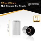 60pcs Lug Nut Covers 33mm Nut Covers Abs Chrome Plastic Anti Cylinder 60 Pcs