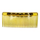 Mexico Vintage Sterling Silver Resin Hair Comb With Flowers 3 1 4   